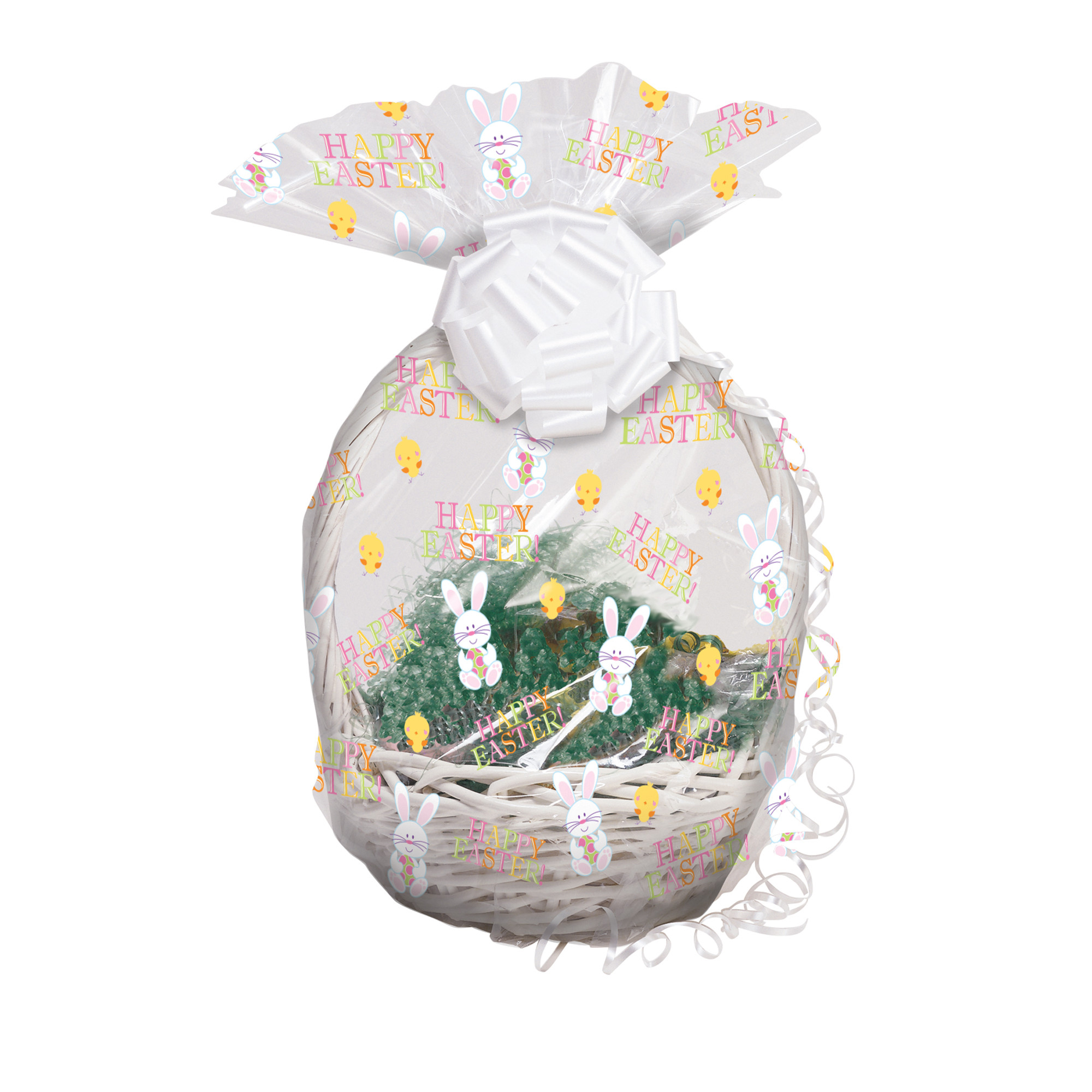 Easter Bunny Hamper Wrap cellophane Basket Gift Wrap Large Cello Basket
